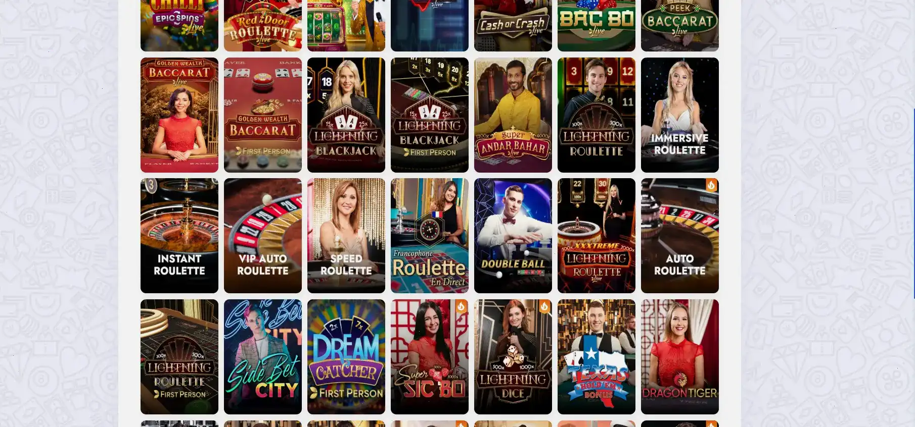 Интерфейс Покерок казино и рулетка фон